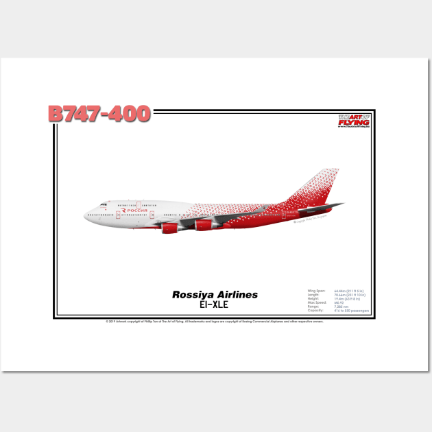 Boeing B747-400 - Rossiya Airlines (Art Print) Wall Art by TheArtofFlying